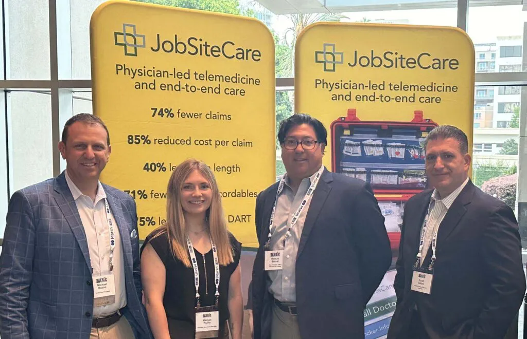 Michael Russo and Morgan Payne from JobSiteCare with AXA XL at the IRMI Conference.