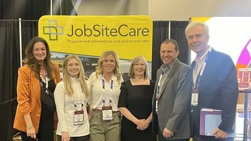 JobSiteCare's team booth at the national comp conference