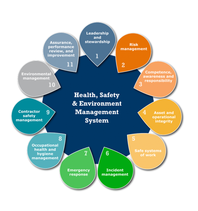 Infographic that showcases the 11 main components of an EHS audit.